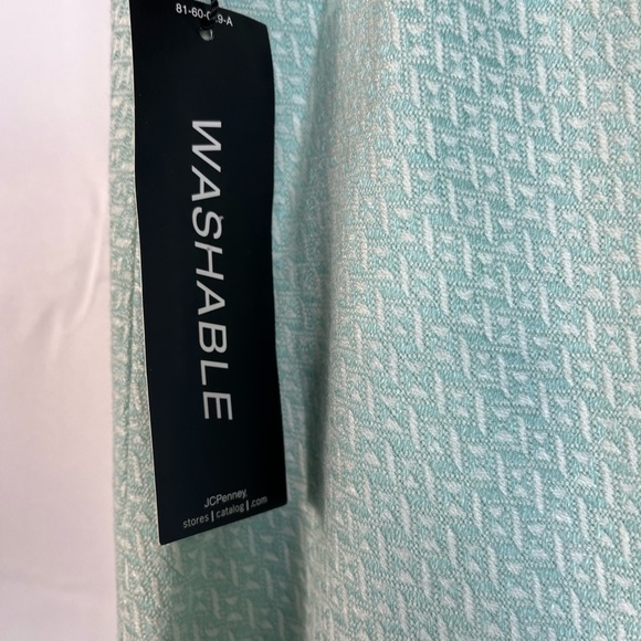 Worthington Womens teal Blue sequined waist flare knee length Skirt size 12 NWT - Picture 9 of 14